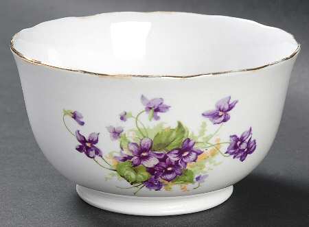 Violet (Scalloped) Open Sugar Bowl