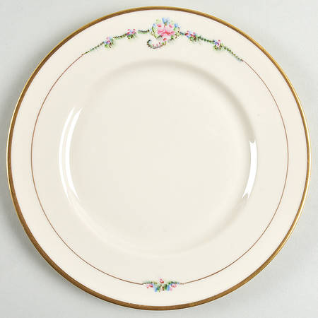 June Rose (Gold Trim) Salad Plate