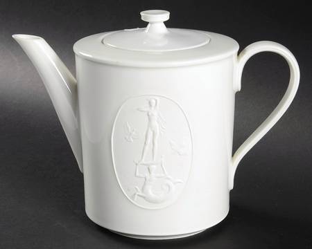 Arcadia Cream--White Coffee Pot & Lid