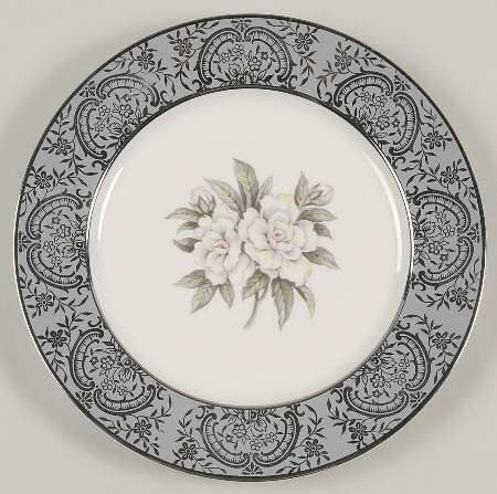 Silver Gardenia Salad Plate