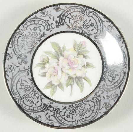 Silver Gardenia Saucer for Demitasse Cup