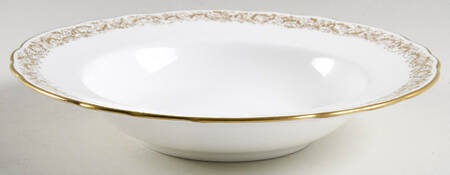 Gold Aves Rim Soup Bowl