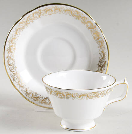 Gold Aves Footed Cup & Saucer Set