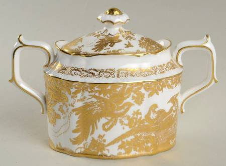 Gold Aves Sugar Bowl & Lid