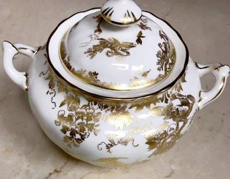 Gold Aves Sugar Bowl & Lid
