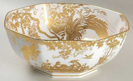 Gold Aves 9" Octagonal Vegetable Bowl