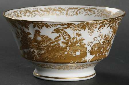 Gold Aves Large Open Rice/Sugar Bowl