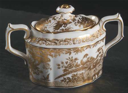 Gold Aves Sugar Bowl & Lid
