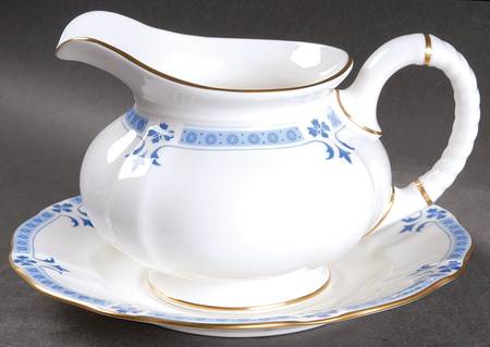 Grenville (Gold Trim) Gravy Boat & Underplate by Royal Crown Derby