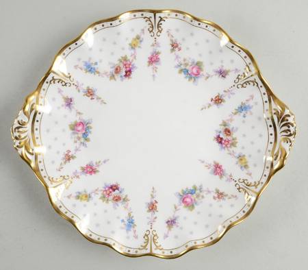 Royal Antoinette Handled Cake/Pastry Plate by Royal Crown Derby