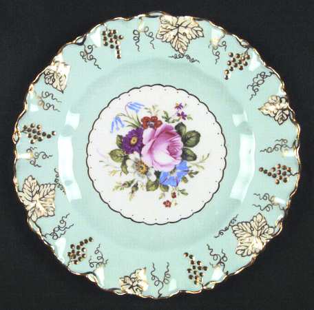 Vine Aqua (Posie Center) by Royal Crown Derby