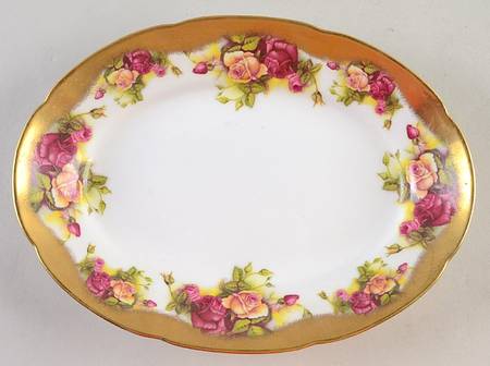 Golden Rose (Brushed Gold) 10" Oval Serving Platter