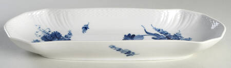 Blue Flowers (Curved) 14" Oblong Cake Plate by Royal Copenhagen