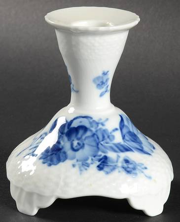 Blue Flowers (Curved) 4" Candlestick by Royal Copenhagen