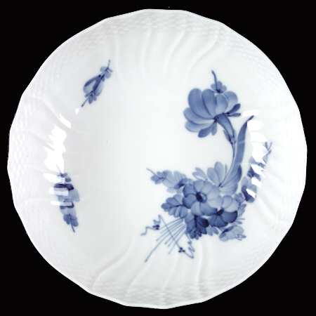 Blue Flowers (Curved) 8" Round Vegetable Bowl by Royal Copenhagen