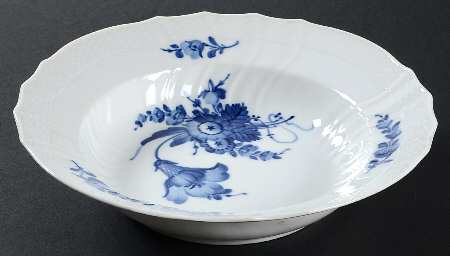 Blue Flowers (Curved) Large Rim Soup Bowl by Royal Copenhagen