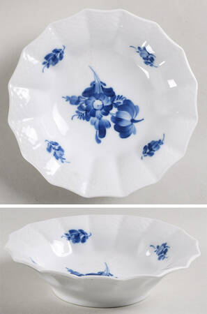 Blue Flowers Braided Open Candy Dish
