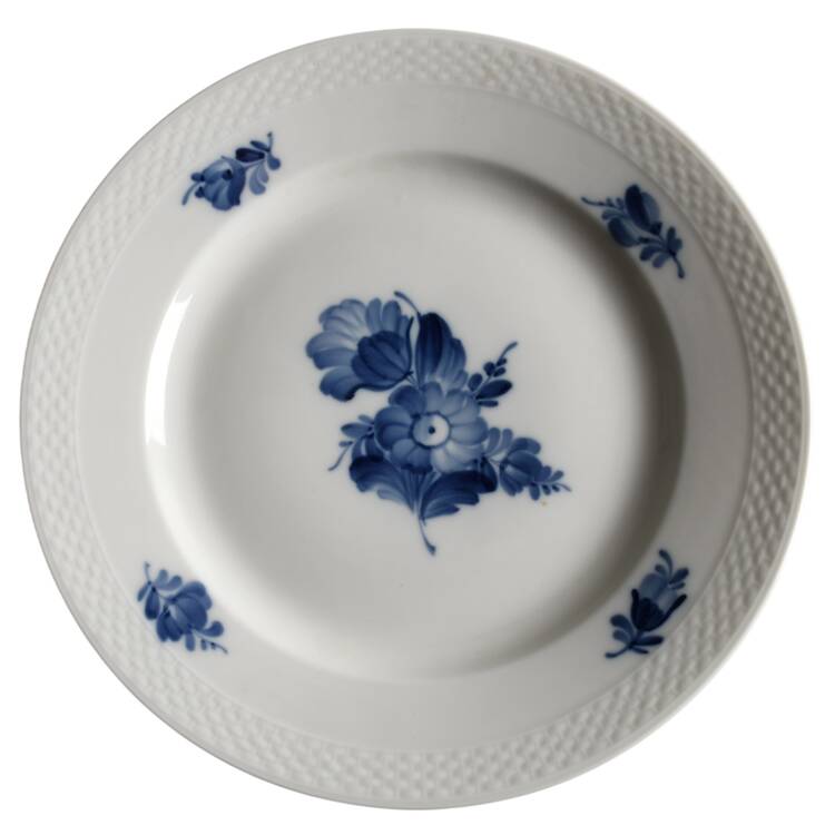 Blue Flowers Braided Dinner Plate