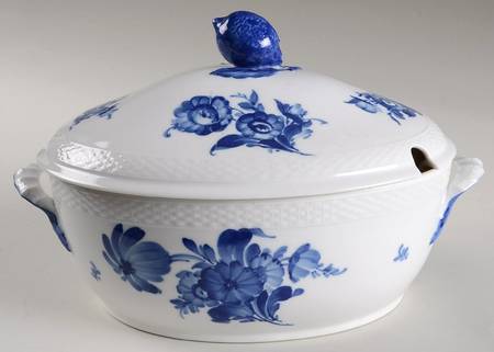 Blue Flowers Braided Tureen & Lid