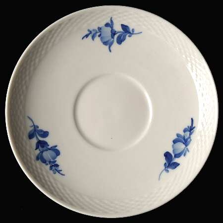Blue Flowers Braided Saucer for Flat Cream Soup Bowl