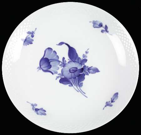 Blue Flowers Braided Cake Plate