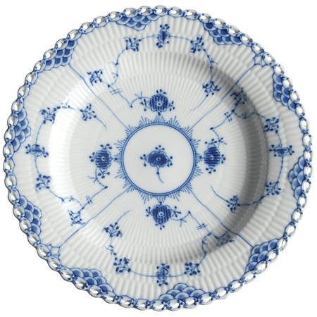 Blue Fluted Full Lace (No Trim)