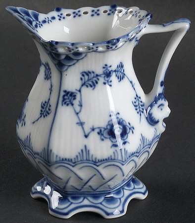 Blue Fluted Full Lace (No Trim) Creamer