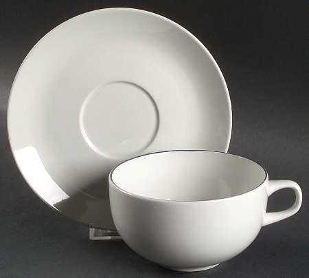 Blue Line Breakfast Cup & Saucer Set by Royal Copenhagen
