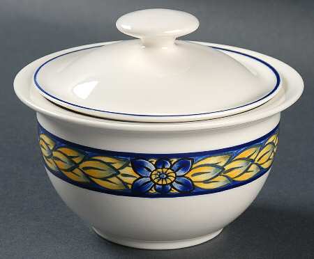 Blue Pheasant Sugar Bowl & Lid
