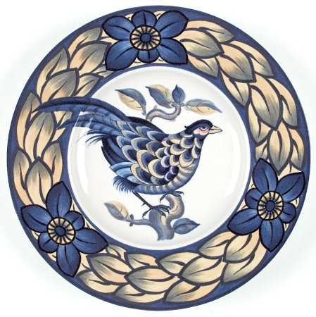 Blue Pheasant Accent Luncheon Plate