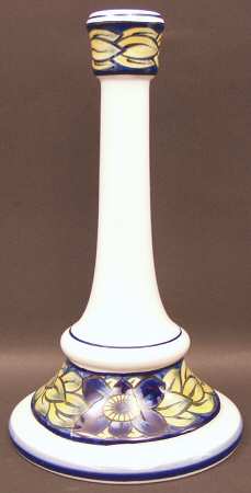 Blue Pheasant Tall Candlestick
