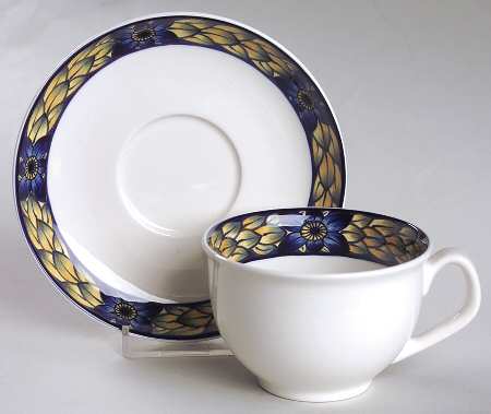Blue Pheasant Flat Cup & Saucer Set