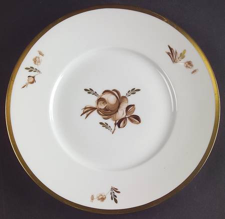 Brown Rose Luncheon Plate by Royal Copenhagen