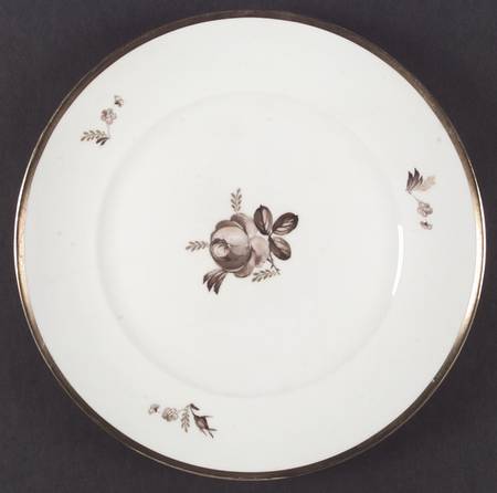 Brown Rose Dinner Plate by Royal Copenhagen