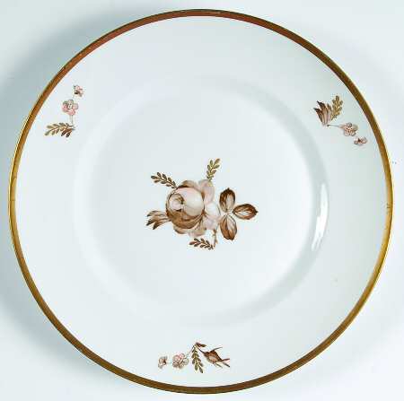 Brown Rose Luncheon Plate by Royal Copenhagen