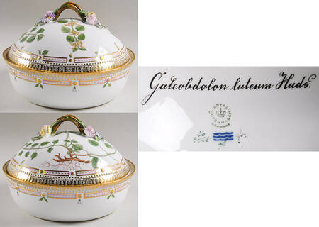 Flora Danica (1961 To Current) Round Covered Vegetable-Galeobdolon luteum Huds by Royal Copenhagen