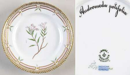 Flora Danica (1961 To Current) Salad Plate-Andromeda polifolia