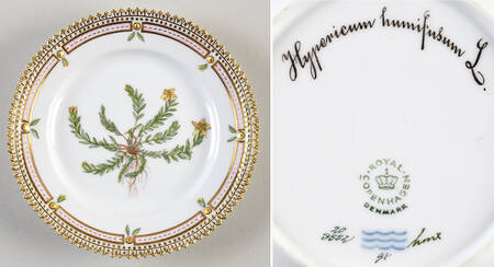 Flora Danica (1961 To Current) Bread & Butter Plate-Hypericum humifusum L.