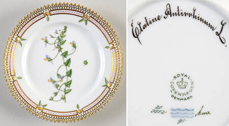 Flora Danica (1961 To Current) Bread & Butter Plate-Elatine Antirrhinum L.