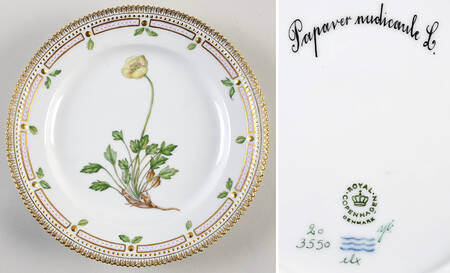 Flora Danica (1961 To Current) Luncheon Plate-Papaver nudicaule L.