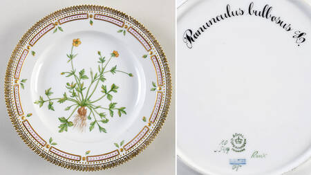 Flora Danica (1961 To Current) Dinner Plate-Ranunculus bulbosus L.