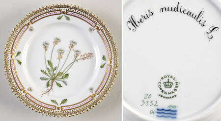 Flora Danica (1961 To Current) Bread & Butter Plate-Tberis nudicaulis L.