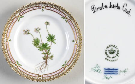 Flora Danica (1961 To Current) Bread & Butter Plate-Draba hirta Oed.