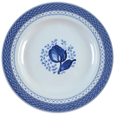 Tranquebar Blue (Rim, Wide Lattice Band) by Royal Copenhagen