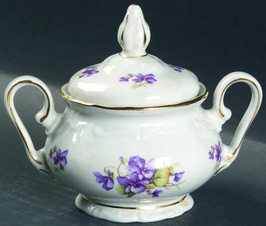 Violet of The Alps Mini Sugar Bowl & Lid