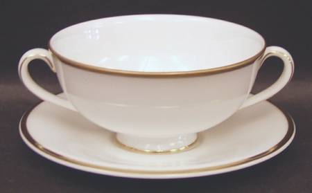 Alice (Albion Shape) Footed Cream Soup Bowl & Cup Saucer Set