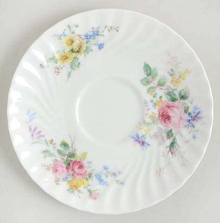 Arcadia (New, Smooth, Brown Green Backstamp) Saucer