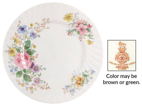 Arcadia (New, Smooth, Brown Green Backstamp) by Royal Doulton