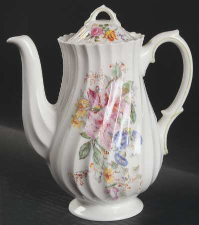 Arcadia (Older, Green Backstamp) Small Coffee Pot & Lid