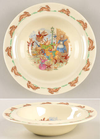 Bunnykins (Albion Shape) Rim Fruit/Dessert (Sauce) Bowl by Royal Doulton
